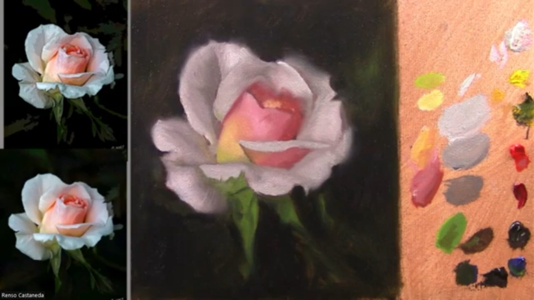 How to Paint a Rose - Free painting lessons